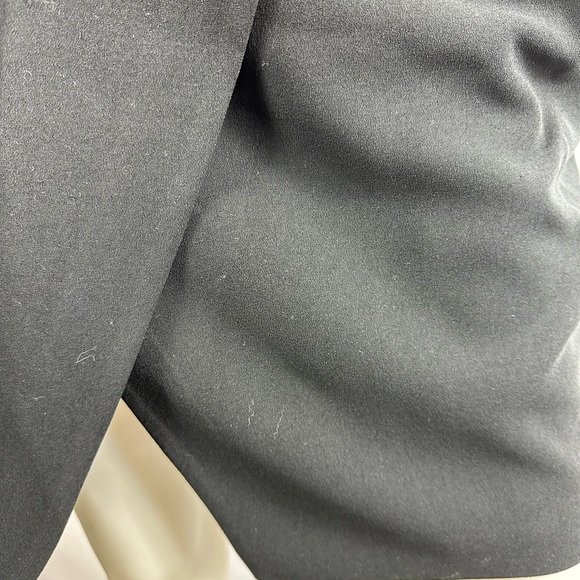 Judith & Charles Black Front Slit Pencil Skirt with Lamb Leather Waist (size 14) - Picture 5 of 5